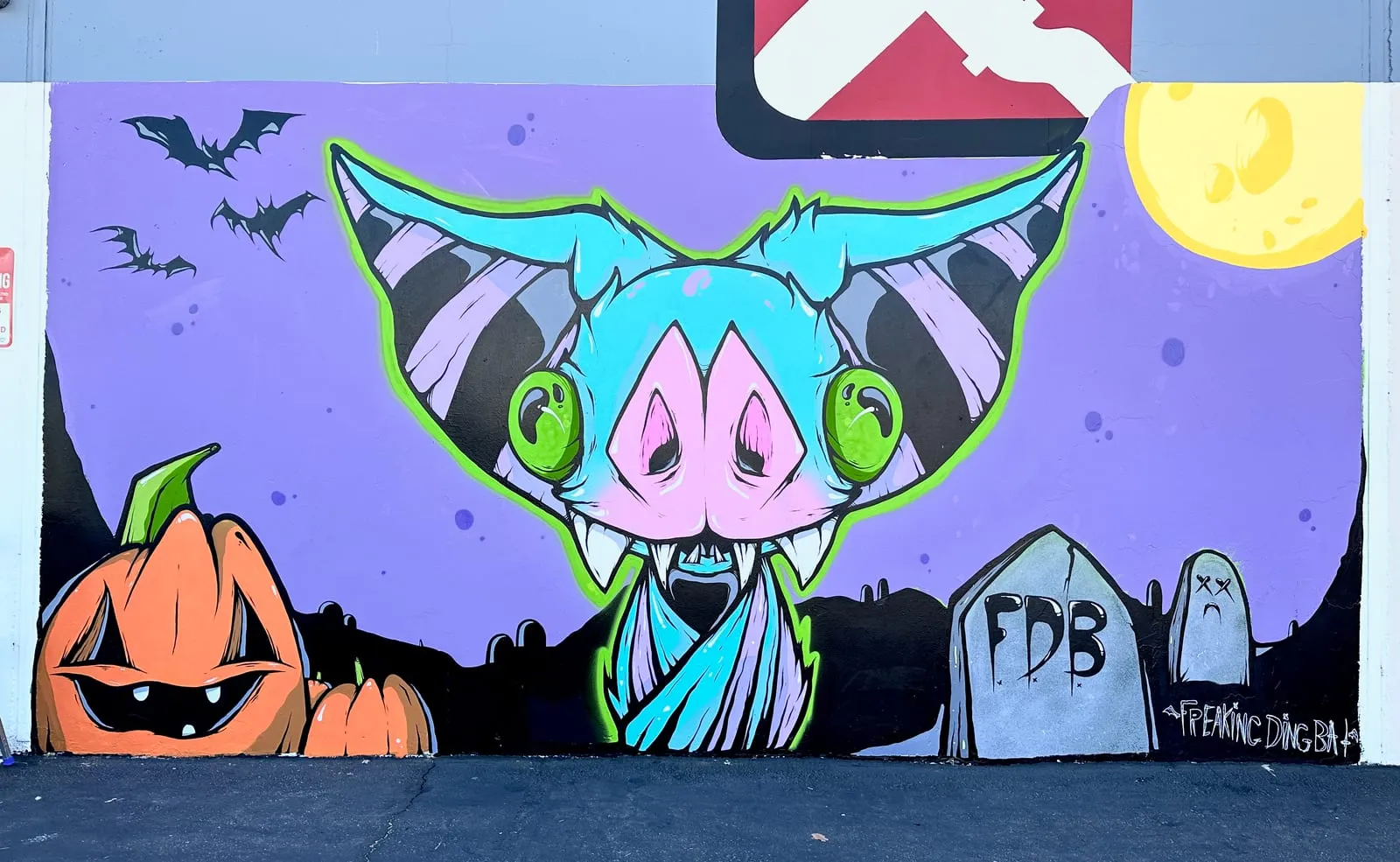 Freaking Ding Bat Mural at Art Supply Warehouse